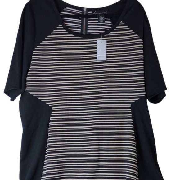 NWT Lane Bryant Color Block Short Sleeved Dress 18/20 - Picture 2 of 12